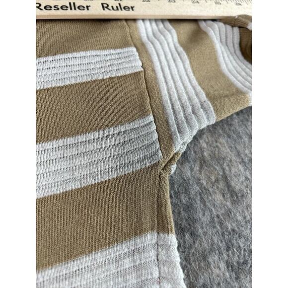 Lee Women Brown /white Stripe Pullover‎ Sweater Large - Picture 5 of 14